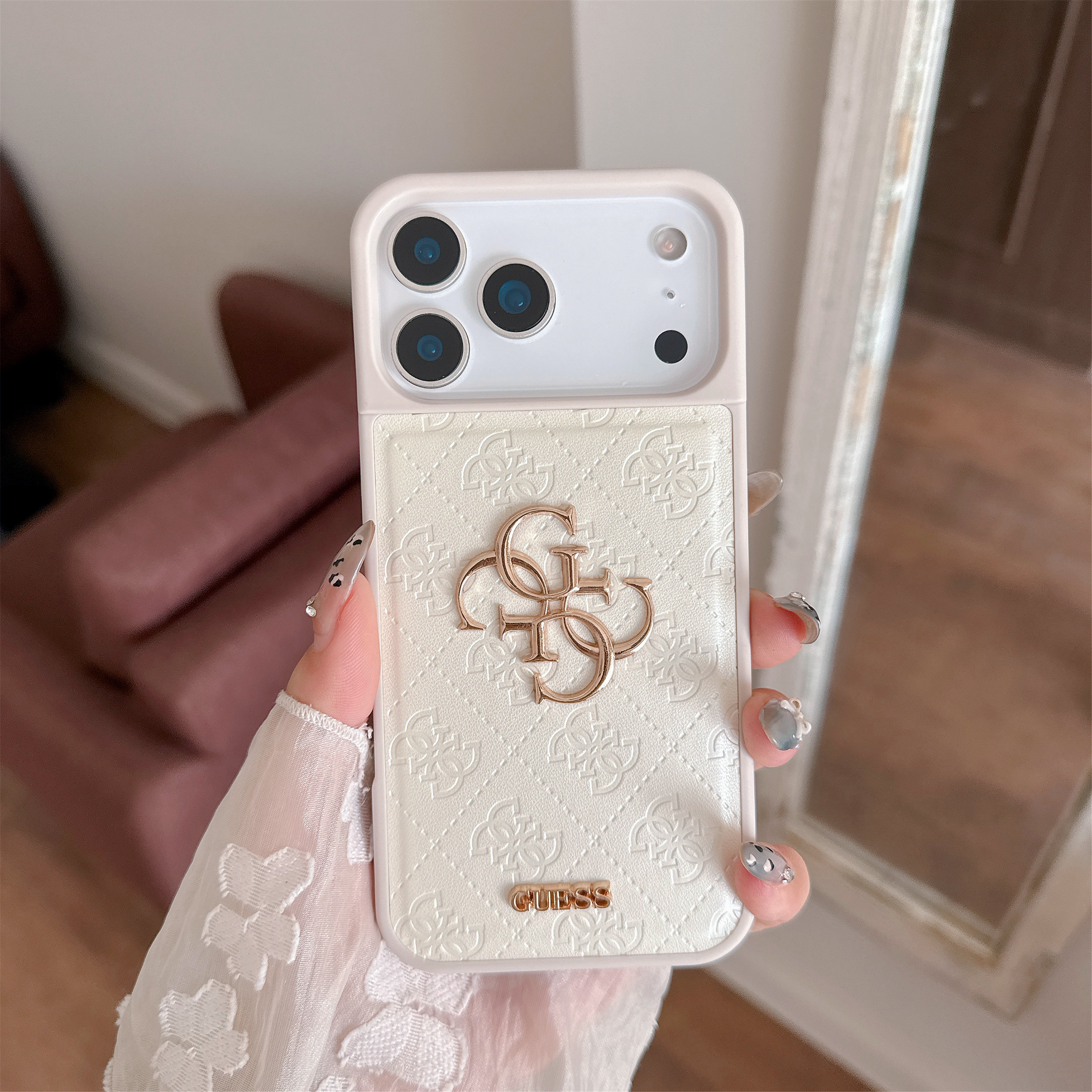 新款压印盖尔斯适用iPhone17ProMax老花手机壳苹果16全包防摔15pro潮流12保护壳