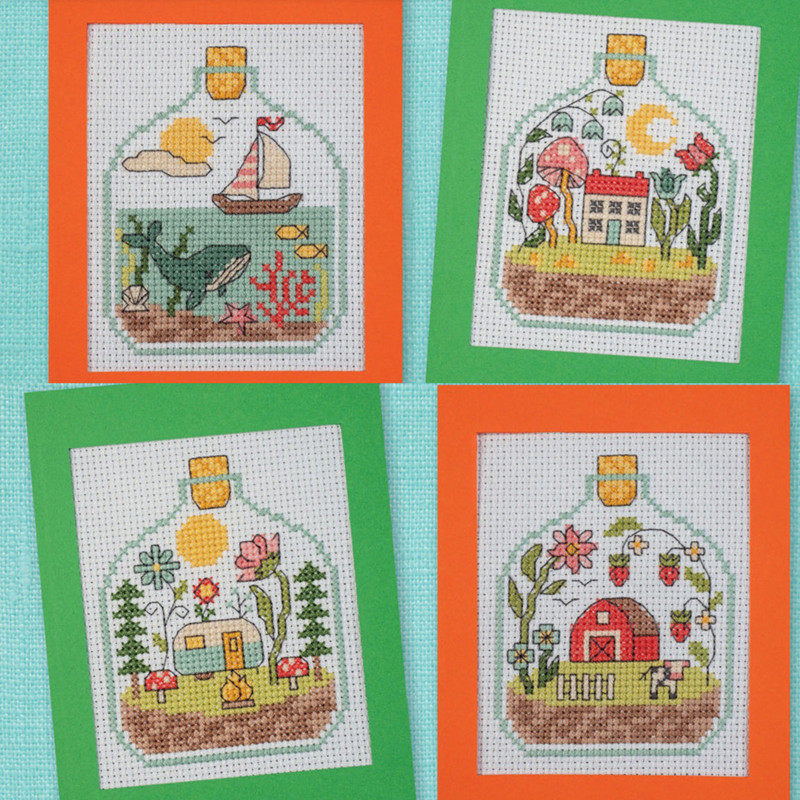 多金绣铺十字绣自配套件DMC/R线/ANC安卡线/精准印花A074瓶子风景