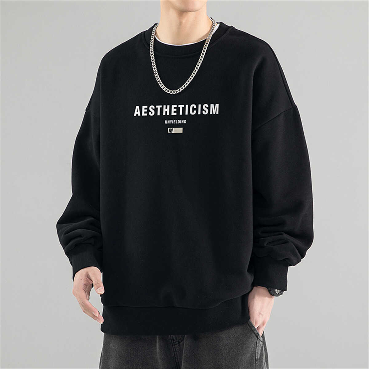 纯棉休闲宽松卫衣圆领