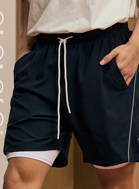 LUSHISI雷励前行主题运动篮球短裤四面弹面料吸湿排汗凉感轻盈裤