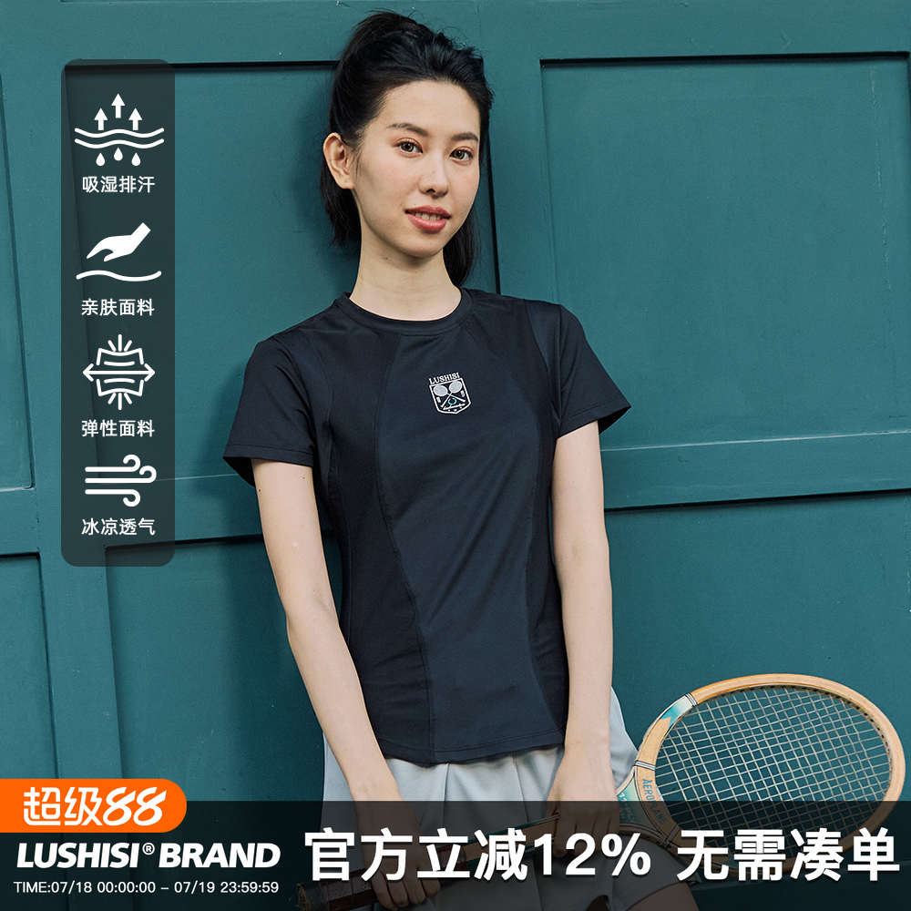 LUSHISI羽毛球主题短袖女