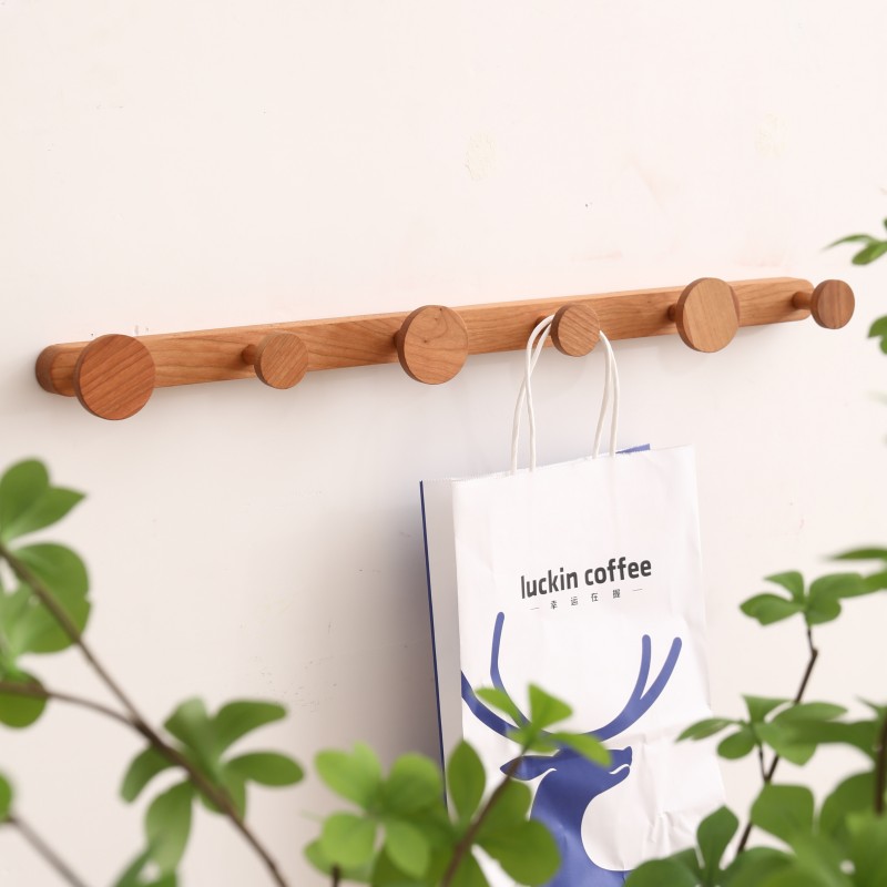 尚品樱桃木胡桃木榉木创意挂衣钩