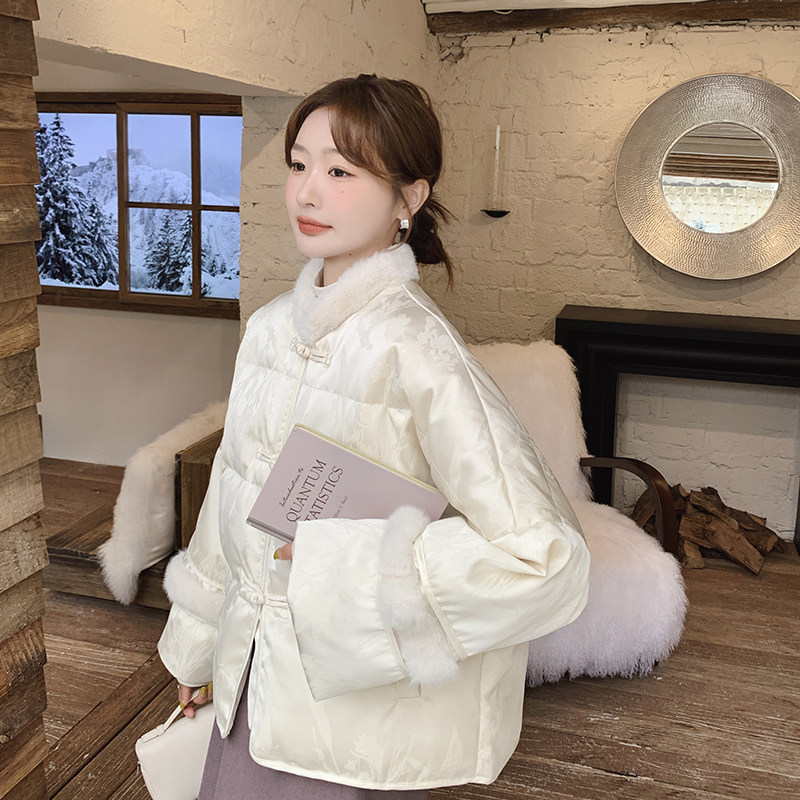 新中式国风盘扣羽绒服女2025冬季新款千金感小个子90白鸭绒外套,女装/女士精品,羽绒服,淘宝优惠券,粉丝福利购,淘宝优惠卷