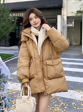 轻暖设计感加厚保暖连帽羽绒服