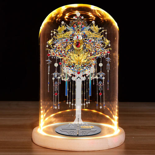 艺模凤冠3d立体金属拼图