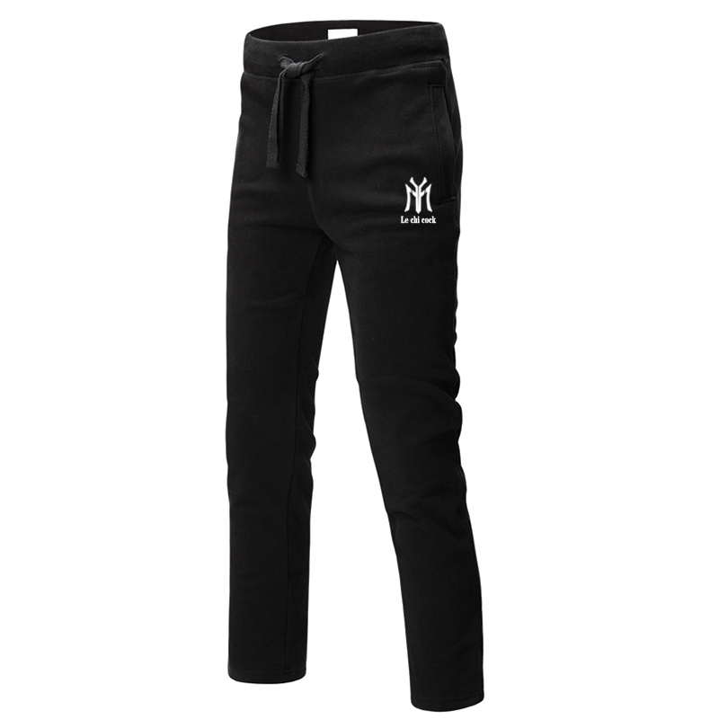 Lechicock长裤直筒运动拉链袋