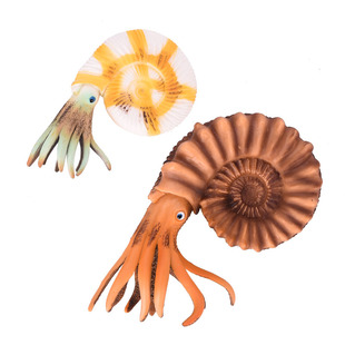 儿童仿真海洋远古生物模型玩具三叶虫欧巴宾海蝎盾虫鹦鹉螺礼物