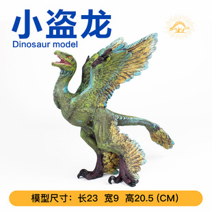 儿童仿真软胶恐龙动物玩具模型科教认知摆件礼物尾羽龙小盗龙