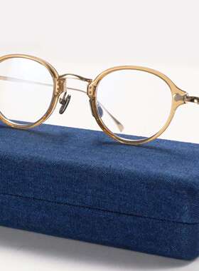 万年龟Kame ManNen眼镜架男 圆框近视镜架KMN-182日本手工眼镜框