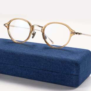 万年龟Kame ManNen眼镜架男 圆框近视镜架KMN-182日本手工眼镜框