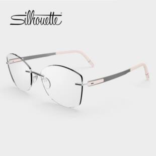 诗乐Silhouette眼镜架 钛架无框商务时尚男女可配近视眼镜框5555