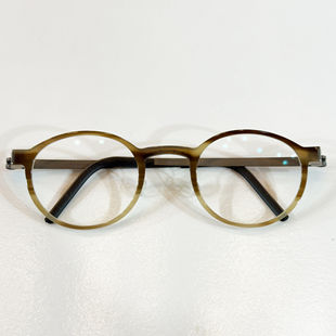林德伯格K金眼镜框男纯手工高端牛角近视眼镜架女可配镜片1823