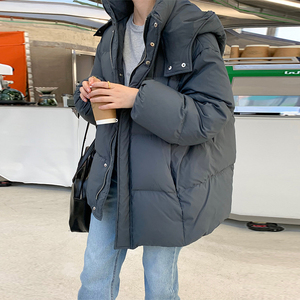 市舶司行走的羽绒被 韩国女装2024冬装新款连帽宽松保暖羽绒服女