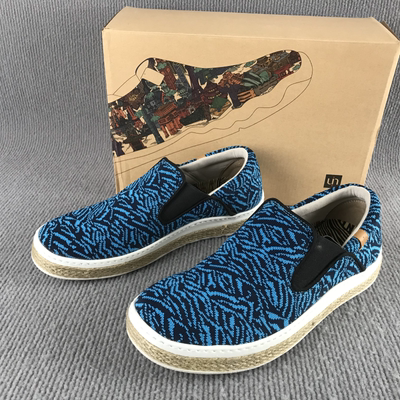 uin彩绘旅行鞋原创设计平底一脚蹬休闲鞋春夏透气百搭男士豆豆鞋