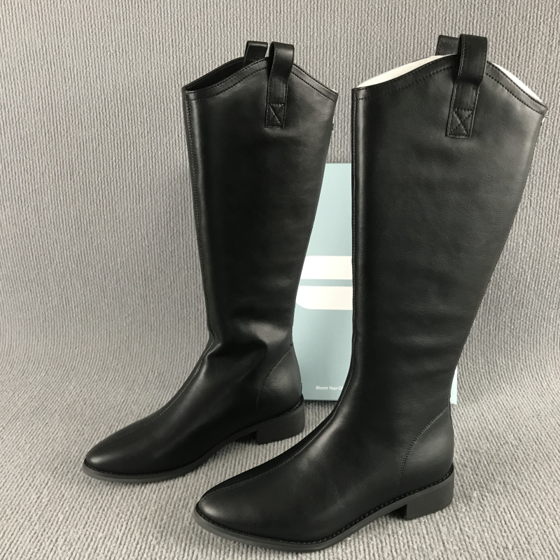 comely/康莉品牌断码撤柜秋冬后欧美风拉链显瘦长筒靴时尚瘦瘦靴