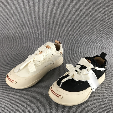 专柜春秋新品断码撤柜情侣厚底笑脸鞋檀健次同款开口笑帆布鞋男女