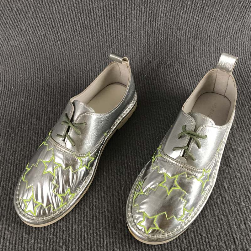 正品女鞋断码处理春秋季真皮学院风小皮鞋百搭平底时尚休闲单鞋女