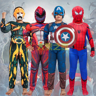 复仇者联盟cosplay万圣节服装 演出宝贝变装秀蝙蝠侠蜘蛛侠英雄服
