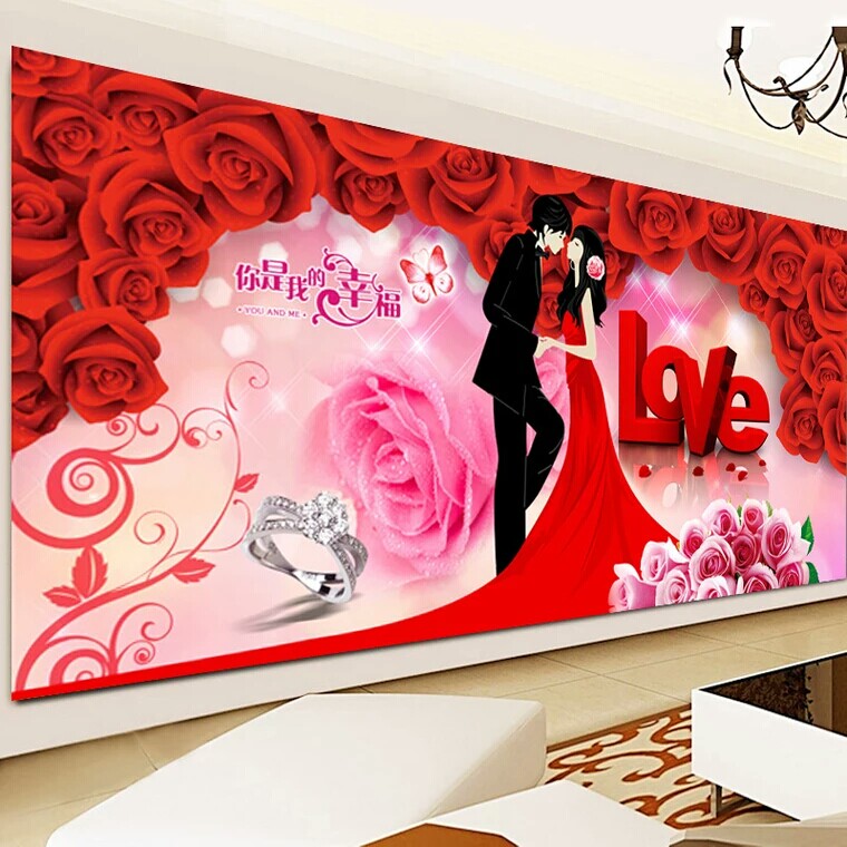 KS色系满钻石画浪漫婚礼真爱永恒新款幸福约定结婚ab炫彩粘砖石绣