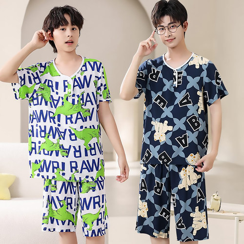 宽松卡通空调服男孩休闲家居服
