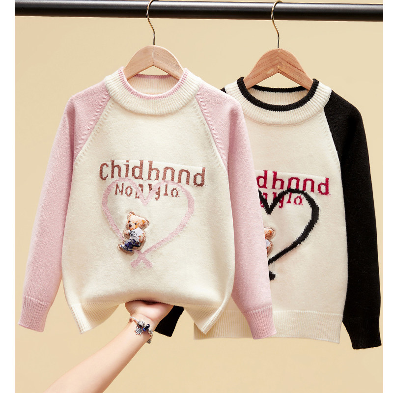 女童毛衣圆领套头纯棉款中大童线衣打底衫卡通低领春秋,童装/婴儿装/亲子装,毛衣/针织衫,淘宝优惠券,粉丝福利购,淘宝优惠卷