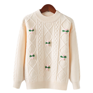 女童毛衣圆领套头秋冬针织衫中大童线衣打底衫低领女孩