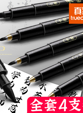 真彩秀丽笔美术专用软笔书法练字自带笔锋可加墨水签名签字笔硬笔书法中楷大楷软头纤秀笔钢笔式毛笔软头笔
