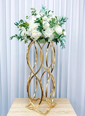 New Metal Vase Trumpet Shape Wedding Table Centerpiece Even