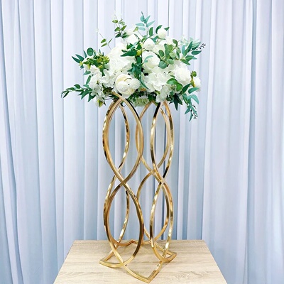 New Metal Vase Trumpet Shape Wedding Table Centerpiece Even