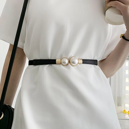 Elegant Vintage Pearl Waist Chain Belts Women's Korean Style