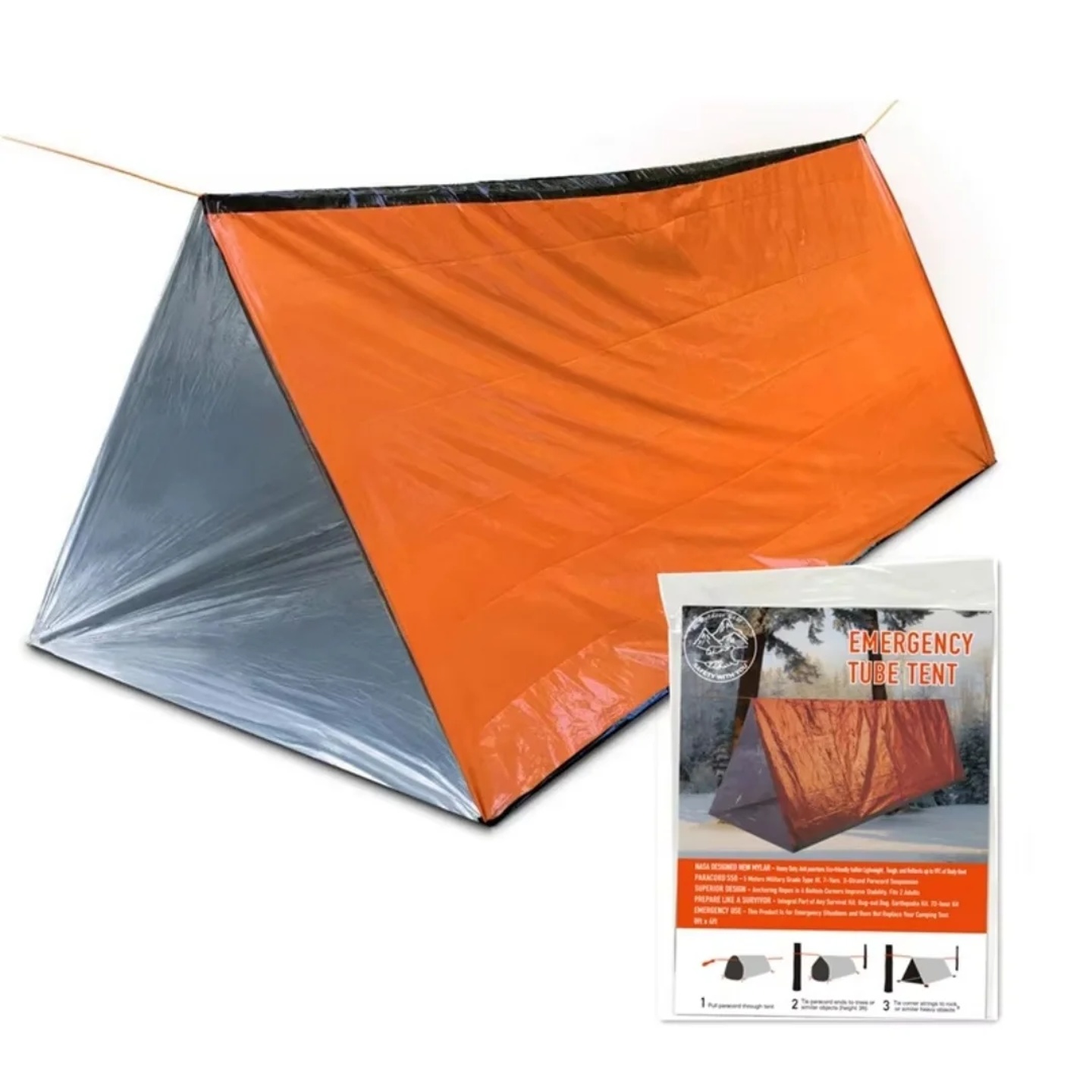 2-Person Outdoor Camping Tent Waterproof Lifesaving Tent Em