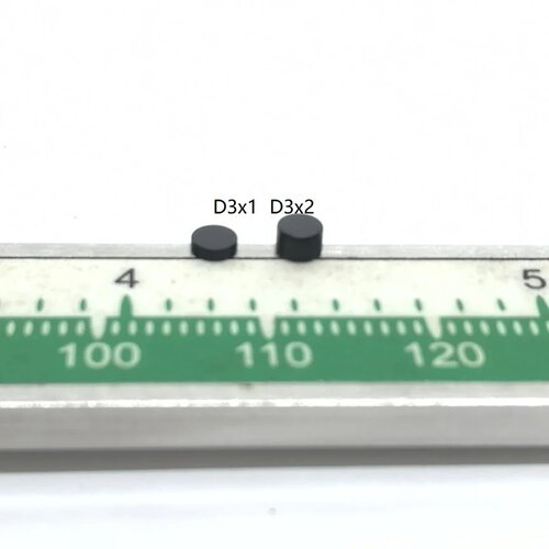 10/100PCS/LOT Disc Black Waterproof Magnet D3*1 Epoxy Plati