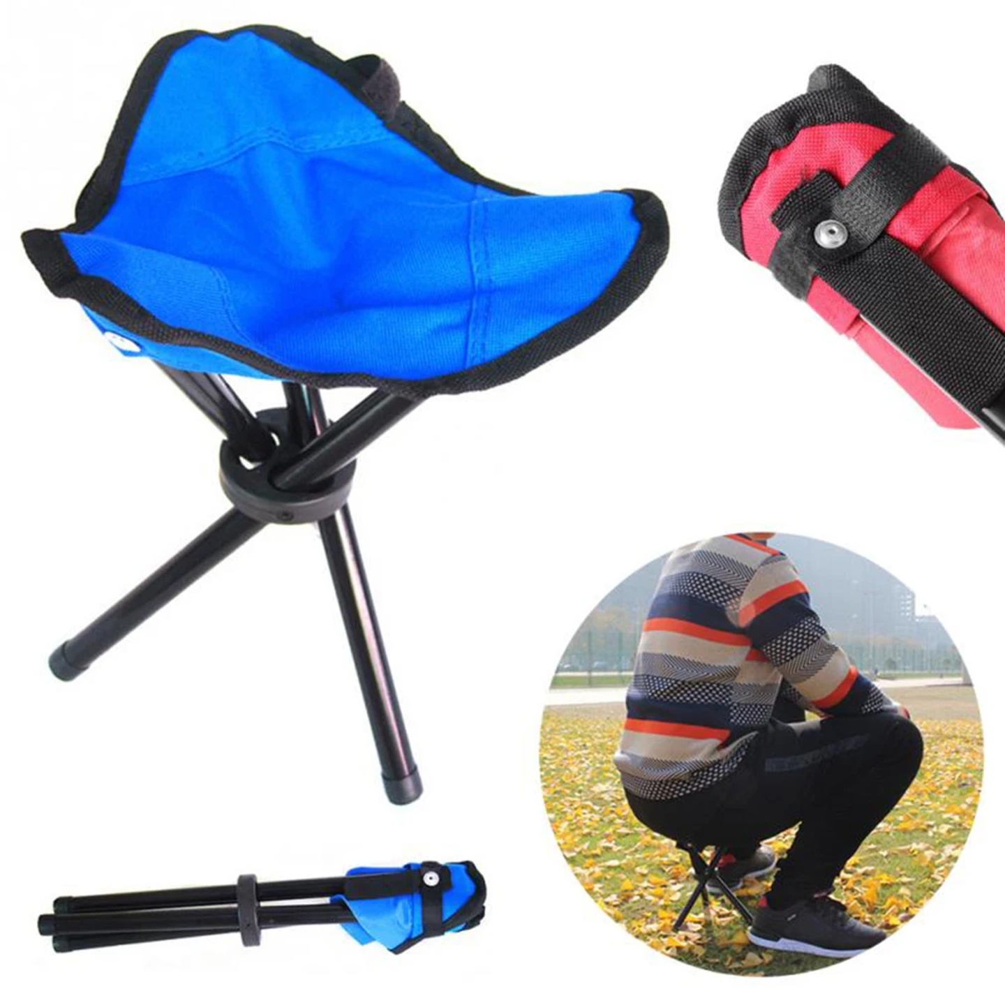 Picnic Outdoor Camping Portable Folding Chair Iron Foldable