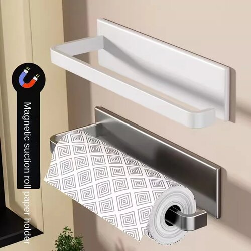 Kitchen paper holder, wall-mounted refrigerator magnetic pa