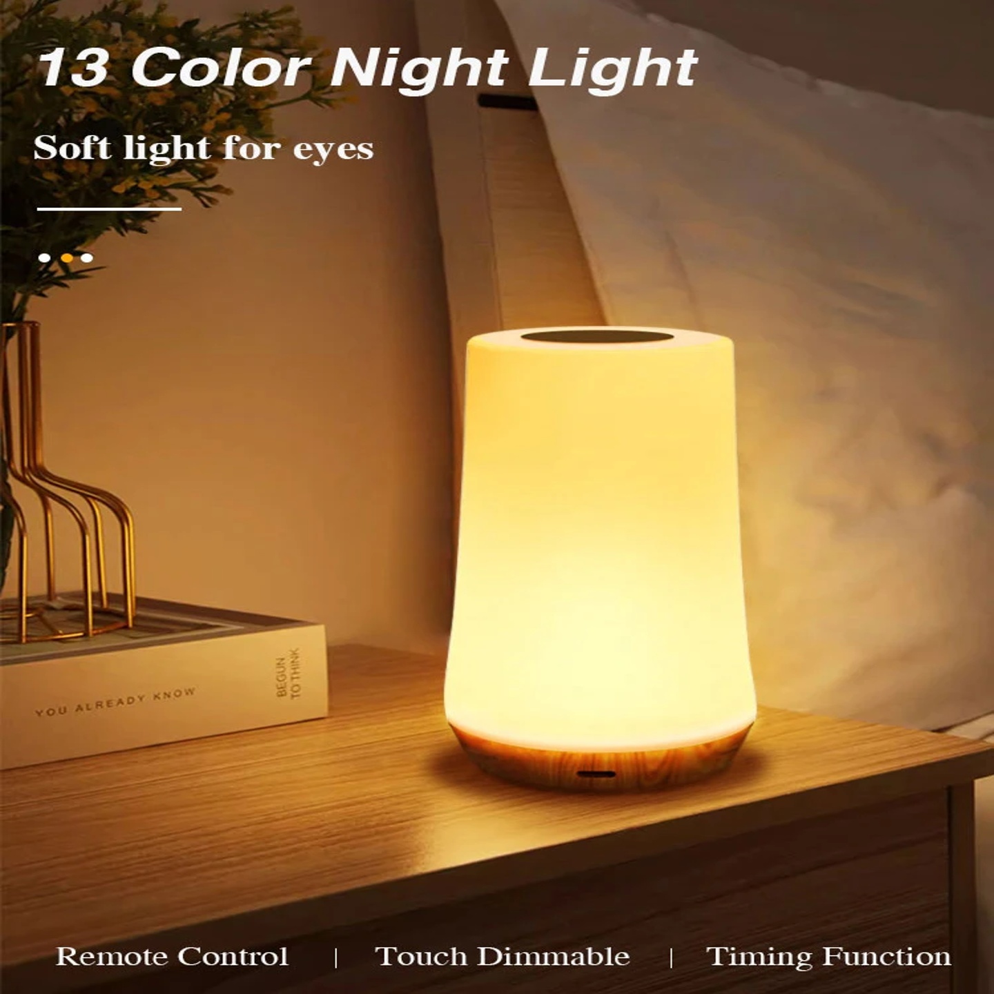 LED Night Light13Color Changing RGB Table Lamp RemoteControl