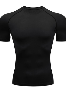Men Running Compression T-shirt Short Sleeve Sport Tees Gym