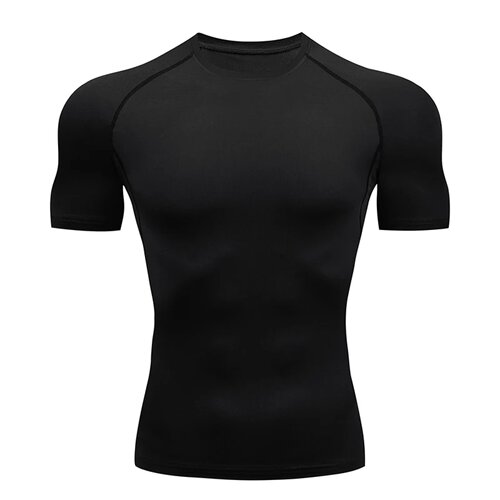 Men Running Compression T-shirt Short Sleeve Sport Tees Gym