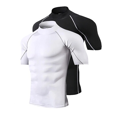 Compression T-Shirt Men Bodybuilding Sportswear Short Sleev