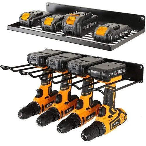 1pc Wall-mounted Utility Rack Power Tool Organizer Heavy Du