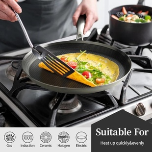 F5 Stainless Steel Crepe Pan Non-Stick Pots Honeycomb Pizza