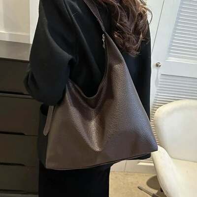 Fashion Leather Tote Bag for Women 2025 Trend Female Simple