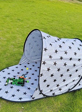 1 black white portable pop-up tent, easy to set up, suitabl