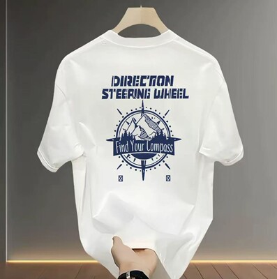 Men's Streetwear Heavy Cotton T-Shirt, Printed Street Anime