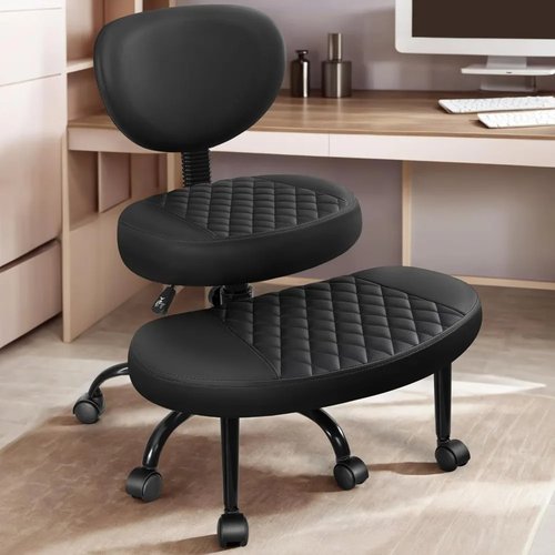 Cross Legged Office Chair with Wheels, Meditation Chair,Desk