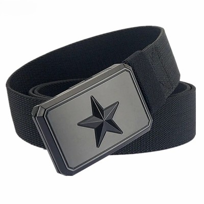Five Pointed Star Magnetic Buckle Belt Men Tactical Elastic