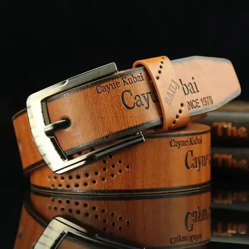 Fashion Luxury Belt For Men PU Leather Belts Metal Pin Buck