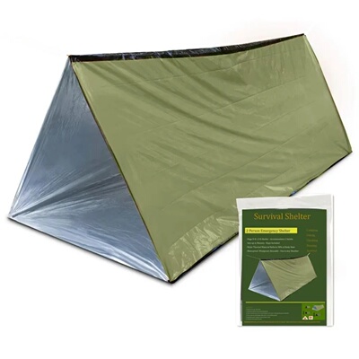 2-Person Outdoor Camping Tent Waterproof Lifesaving Tent Em