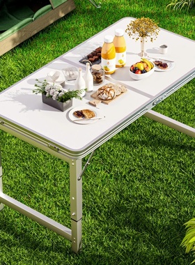 Outdoor table, portable folding table with handle - suitabl