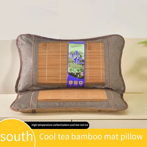 Rattan Mat Pillow, Bamboo Cooling Pillow, Tea Ice Silk Pill