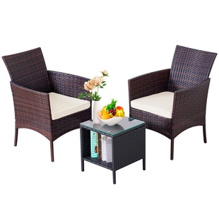 NAGA BAHNA 3-Piece Bistro Set Outdoor Patio Furniture Ratta